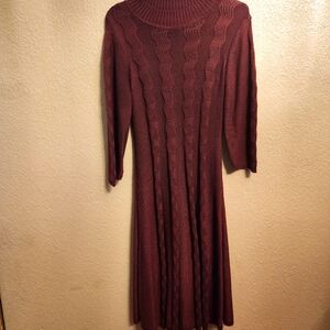 Sandra Darren Large Sweater dress in Maroon